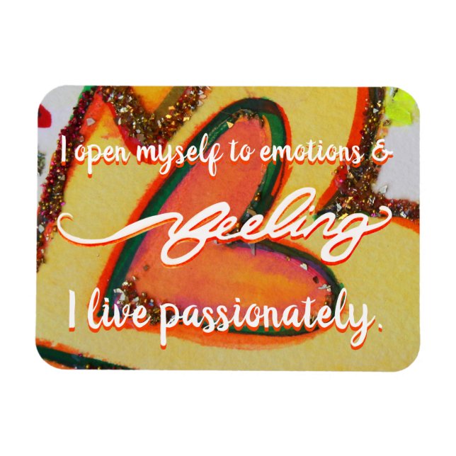 "Feeling" Orange Sacral Chakra Words Magnets (Horizontal)