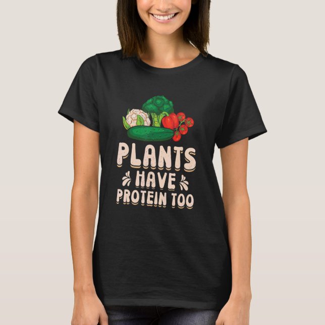 Feeling Plantastic Vegan Plant Based Lifestyle Veg T-Shirt (Front)