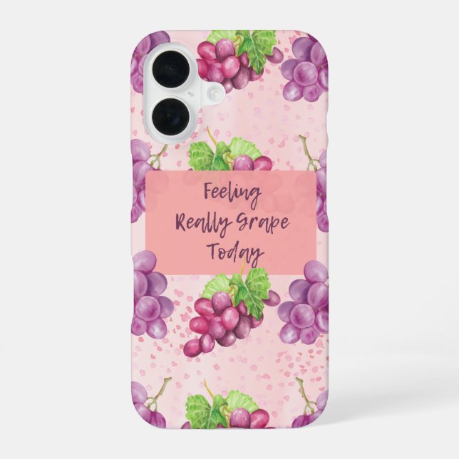 Feeling Really Grape Today iPhone 16 Case (Back)