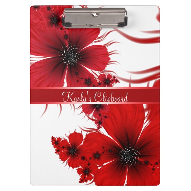 Feeling Red with Ribbon Clipboard (Front)