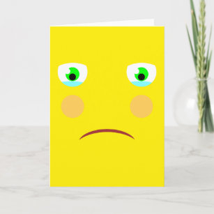 Sad Face Cards | Zazzle UK