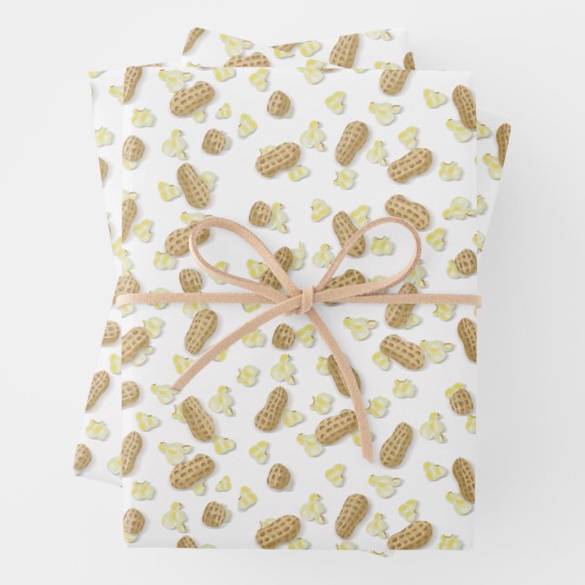 Feeling Salty Popcorn and Peanuts Gift Wrap (In situ)