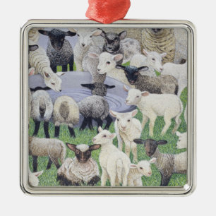 Feeling Sheepish Metal Tree Decoration
