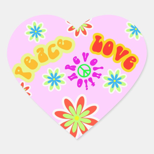 Feeling Sixties Hippy Sticker (Front)
