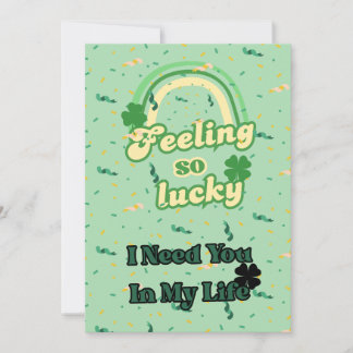 feeling so lucky  st.patrick's day card 