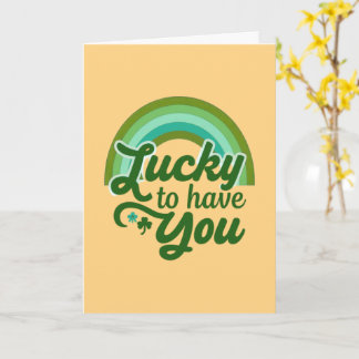 Feeling So Lucky to Have You Retro St Patricks Day Card