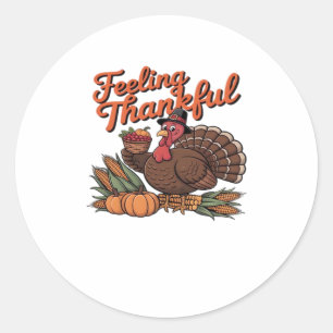 Feeling thankful Classic T-Shirt Classic Round Sticker