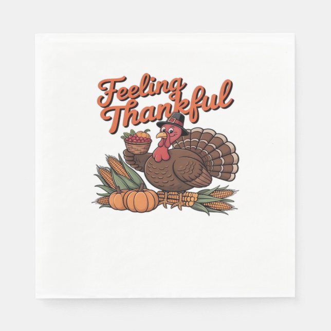 Feeling thankful Classic T-Shirt Napkin (Front)