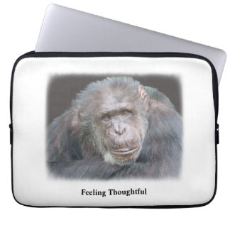 Feeling Thoughtful Chimpanzee Laptop Case