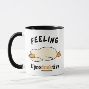Feeling Unproductive Funny Sleeping Duck Meme Mug