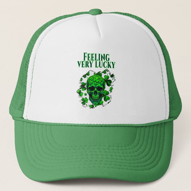 Feeling Very Lucky St Patrick’s Day  - boné Trucker Hat (Front)