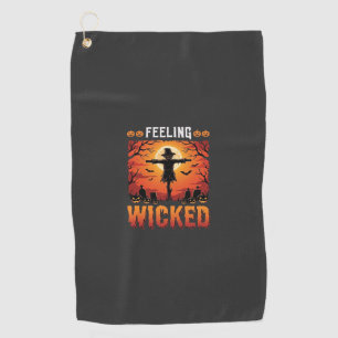 Feeling Wicked Halloween Scarecrow Design_1 Golf Towel