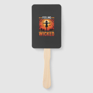 Feeling Wicked Halloween Scarecrow Design_1 Hand Fan