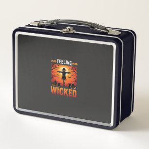Feeling Wicked Halloween Scarecrow Design_1 Metal Lunch Box