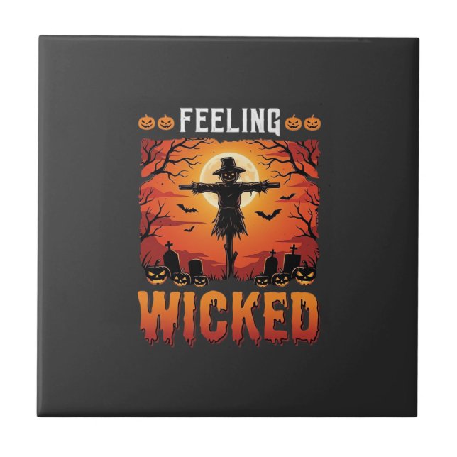 Feeling Wicked Halloween Scarecrow Design_1 Tile (Front)