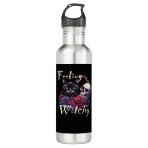 Feeling Witchy Black Cat Classic T-Shirt 710 Ml Water Bottle