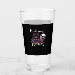 Feeling Witchy Black Cat Classic T-Shirt Glass