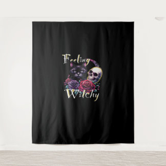 Feeling Witchy Black Cat Classic T-Shirt Tapestry