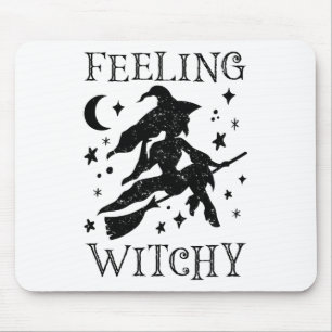 Feeling Witchy Funny Halloween Witch Vibes Kinda N Mouse Mat