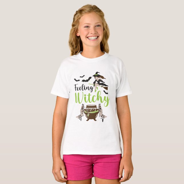 Feeling witchy Magic Halloween T-Shirt (Front Full)