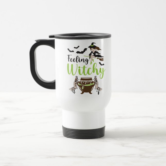 Feeling witchy Magic Halloween Travel Mug (Left)