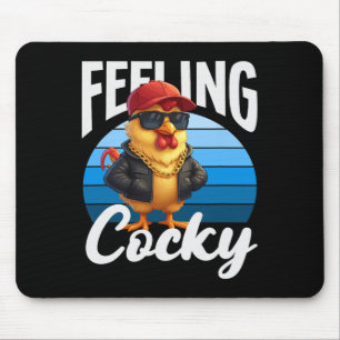 Feeling Y Funny Rooster Pun Cool Sungles Swag Mouse Mat