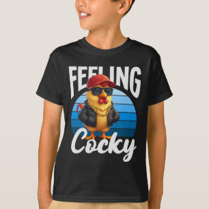 Feeling Y Funny Rooster Pun Cool Sungles Swag T-Shirt