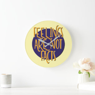 Feelings Are Not Facts 12 Step AA Recovery Slogan Large Clock