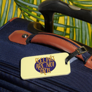 Feelings Are Not Facts 12 Step Recovery Slogan Luggage Tag