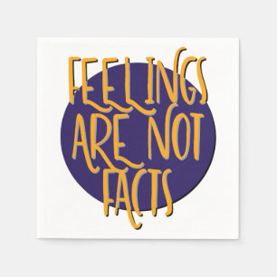 Feelings Are Not Facts   12 Step Recovery Slogan Napkin