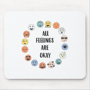 Feelings Are Okay School Teacher Psychologist Coun Mouse Mat