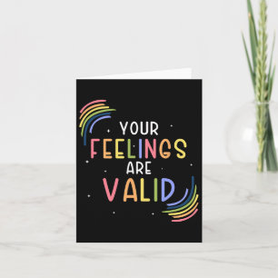 Feelings Are Valid Counsellor Mental Health Awaren Card