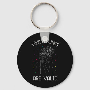 Feelings Are Valid I Mental Health Key Ring