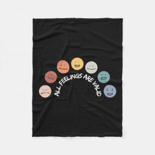 Feelings Are Valid Mental Health Awareness Month E Fleece Blanket