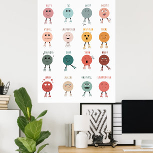 Feelings Emotions Faces Chart Classroom Decor