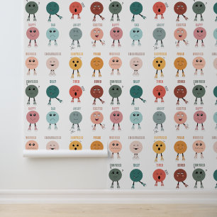 Feelings Emotions Faces Chart Classroom Decor Wallpaper