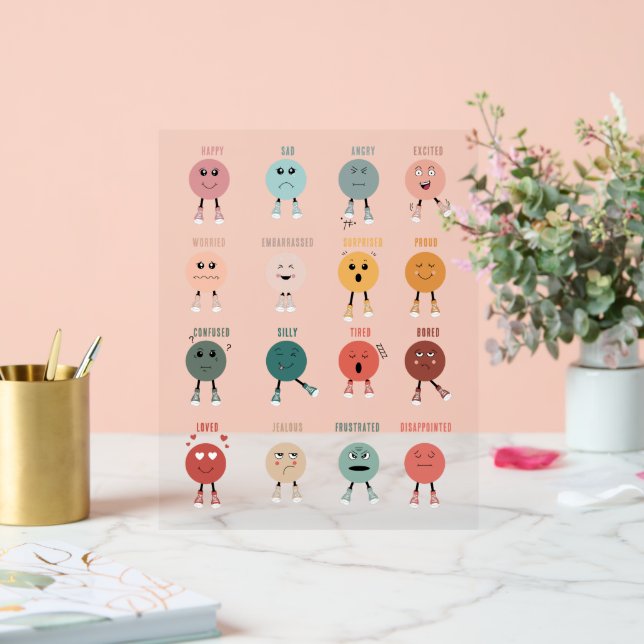 Feelings Emotions Faces Chart School Counsellor (Wedding)