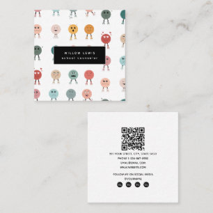 Feelings Emotions Faces Chart School Counsellor Square Business Card