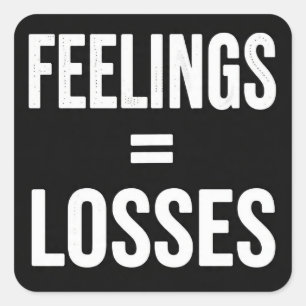 Feelings Equal Losses Funny Crypto Meme Sticker