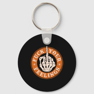 Feelings Halloween Skeleton Hand Middle Finger Key Ring