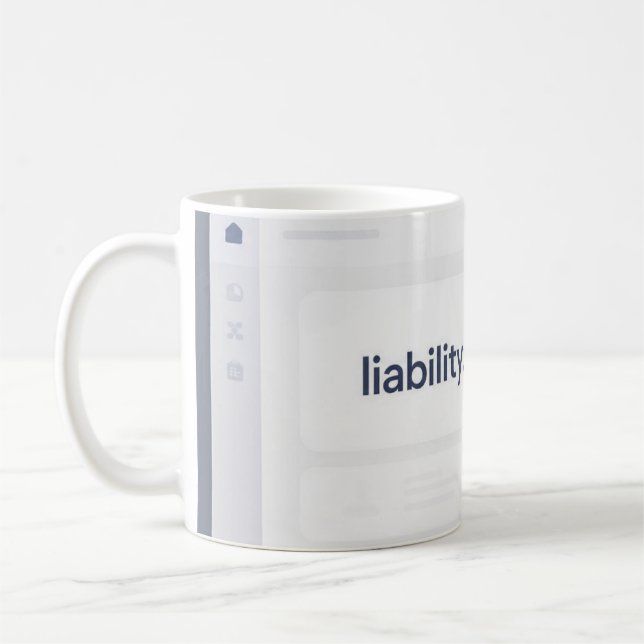 Feelings Liability Dashboard Funny AI Tech Mug (Left)