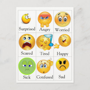 Feelings Postcard - PECS. Text can be edited.