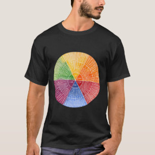 Feelings Wheel Emotion Chart Therapy Mental Health T-Shirt
