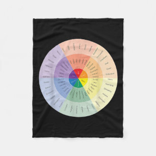 Feelings Wheel Mental Health People With Depressio Fleece Blanket