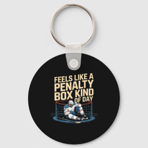 Feels Like A Penalty Box Kind Of Day Funny Hockey  Key Ring