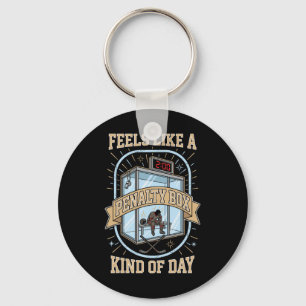 Feels Like A Penalty Box Kind Of Day Hockey Goalie Key Ring