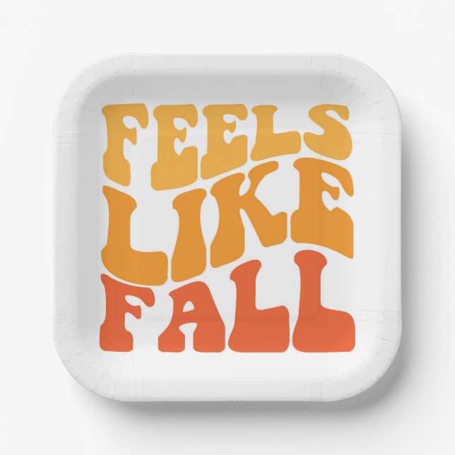 Feels Like Fall Paper Plate (Front)