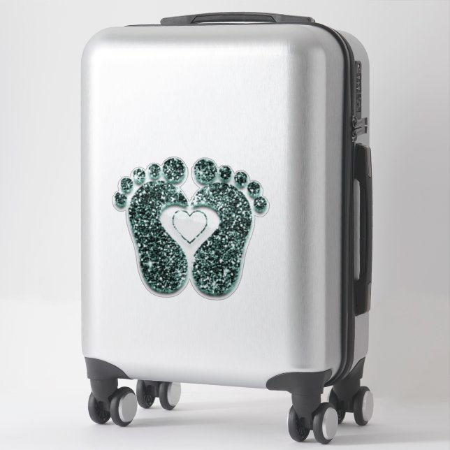 Feet Baby Heart Reflexology Massage Therapy Teal (Suitcase)