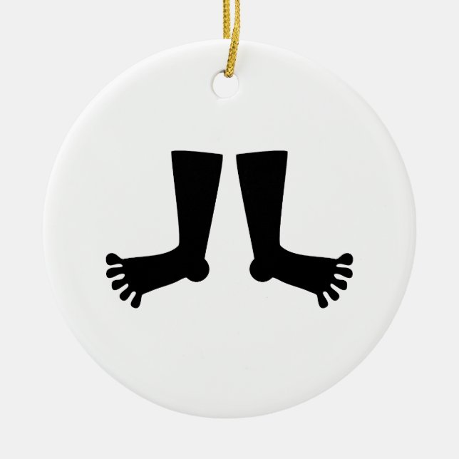 Feet Ceramic Tree Decoration (Front)