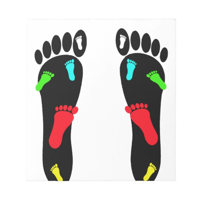 Feet Footprints Notepad (Front)